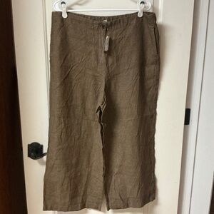 NWT J. Jill Love Linen Cropped Pants Size L